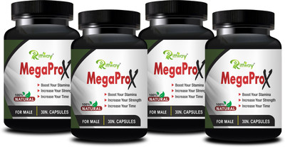 Riffway Mega Pro X _ Herbal Formulation Stamina Capsule For Better Strength(Pack of 4, 120 Capsules)