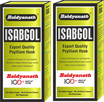 Baidyanath Isabgol 100g Pack of 2 - Natural Psyllium Husk for Digestive Health(Pack of 2, 200 g)