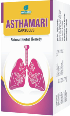 Bio Skylife Asthmari Ayurvedic Capsules For Asthma And Respiratory Allergies(Pack of 2, 120 Capsules)