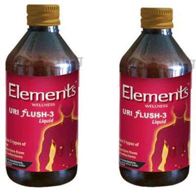 Elements wellness Uri-flush 3 liquid 2pcs-400ml(Pack of 2, 400 ml)