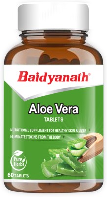 Baidyanath Aloe Vera Tablets | Nutritional Supplement for Healthy Skin and Liver | Eliminates Toxins and Boosts Immune System | For all Wellness and Rejuvenation | 60 Tablets