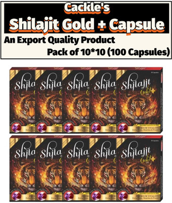Cackle's Pure Shilajit Gold Plus Capsule (Pack of 100 no.s)(Pack of 10, 10 Capsules)