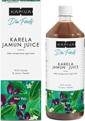Kapiva Karela Jamun Juice | Natural Juice made from Fresh Karela and Jamun Seeds | Low Glycemic Index | No Added Sugar(1 L)
