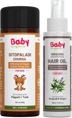 BabyOrgano Nirgundi Nourishing Hair Oil & Sitopaladi Churna Natural Care for Kids(Pack of 2)