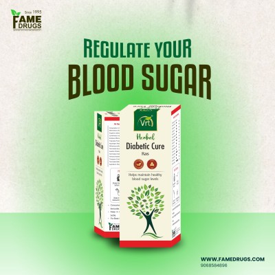 Fame Drugs Diabetic Care Ras 500ML - Blend of 11 Herbs Useful in Diabetes