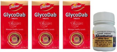 Dabur GlycoDab for Sugar With Leaf Rhumawat 20 Tab(Pack of 4)