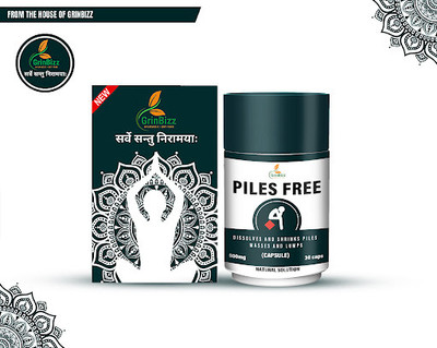 grinbizz Piles Free Capsules Help To Stop Bavasir , Fissure , Fistula | No Side Effects(30 Capsules)