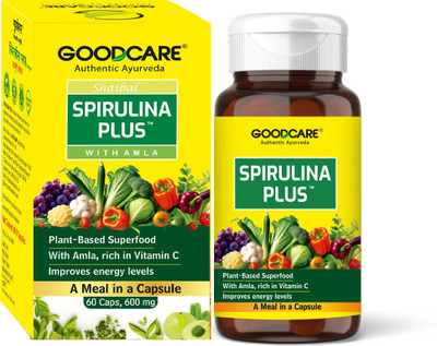 GOODCARE Spirulina Plus-Superfood for Weight Management, Immune Support & Optimal Health(60 Capsules)