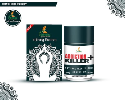 grinbizz Addiction Killer Plus Capsule For Quit Alcohol/Smoking/Tabaco/Sharab Mukti Dawa