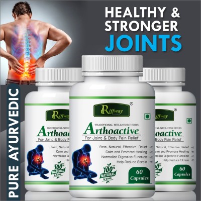 Riffway Arthoactive Natural_ Capsules Joint Capsule For Healthy Joints Reduce pain(Pack of 3)