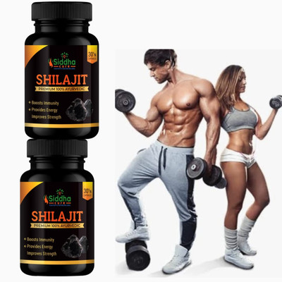 Siddha cure Shialjit capsule Enhances Immunity and Strength(Pack of 2, 60 Capsules)