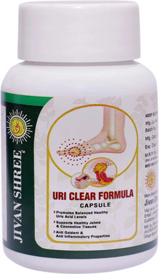 JIVAN SHREE Uri clear Formula Uric acid control clean Support Kidney Function and Joint Pain(30 Capsules)