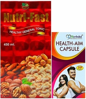 HERBSHD Nutri-Fast 450ml Tonic & Good Health 50Capsule For General Health (Pack of 2)(Pack of 2)