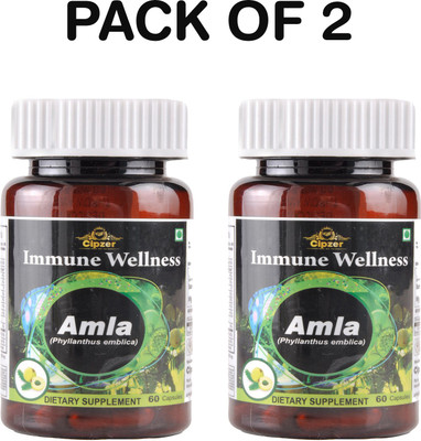 CIPZER Amla capsule | Works wonders on your immunity(Pack of 2) -120 Capsules(Pack of 2, 120 Capsules)