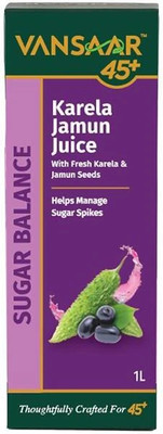 VANSAAR Karela & Jamun Juice-1L | Manages blood sugar control | Prediabetics & diabetics(1 L)