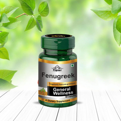 CIPZER Fenugreek Capsule (30caps)-Helpful in producing milk in mother,cholesterol level(30 Capsules)