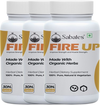 Sabates Fire Up Organic Power Medicine For Men ! Effective Result ! Stress Reliefe(Pack of 3)