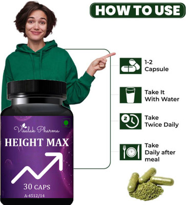 visalak pharma Height Max Capsule Increase Body Height For Men & Women(30 Capsules)