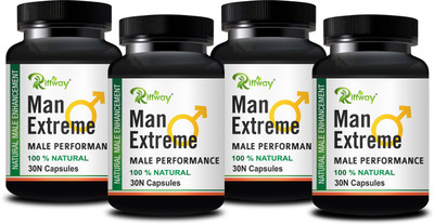 Riffway Man Extreme Stamina Booster Capsule Stamina Capsule For Better Strength(4 x 30 Capsules)