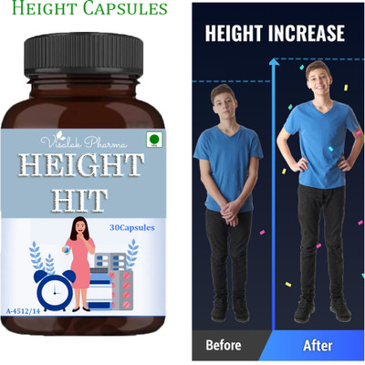 visalak pharma Height Hit Ayurvedic Medicine 30 Caps pack of 1(30 Capsules)