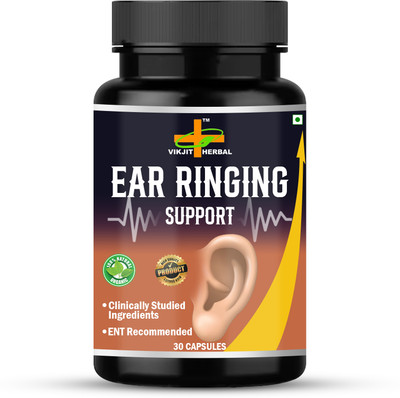 VIKJIT HERBALS EAR RINGING SUPPORT CAPSULE Stronger Your Hearing Power Better Then Before(30 Capsules)
