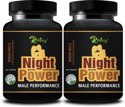 Riffway Night Power Ayurvedic Pills | Ashwagandha Capsule Shilajit Capsule(Pack of 2)