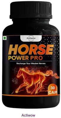 ACTIWOW Horse Power Pro Capsule Combo for enhanced performance & endurance KIOLW71(30 Capsules)