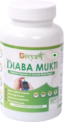 Divya Shree Diaba Mukti Ayurvedic Blood Sugar Support With Karela, Jamun, Neem, Methi, Giloy(60 Capsules)