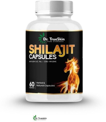 Dr.TrueSkin Shilajit Gold Daily Herbal Men’s Strength Boost 60 Capsules SLT01 A01(60 Capsules)