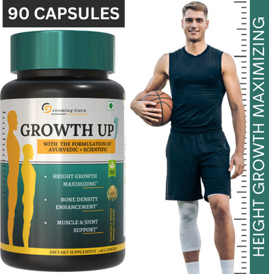 The Gromming guru Growth UP - Height Growth & Height Increase Medicine to Grow Taller at All Age(90 Capsules)