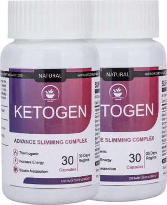 AZTECA HERBAL NATURAL Ketogen Advance Slimming Complex Weight Loss Capsule For Male & Female(Pack of 2, 60 Capsules)