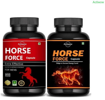 ACTIWOW Horse Force Capsule Combo for Lasting Energy and Vitality VFX198 F06(30 Capsules)