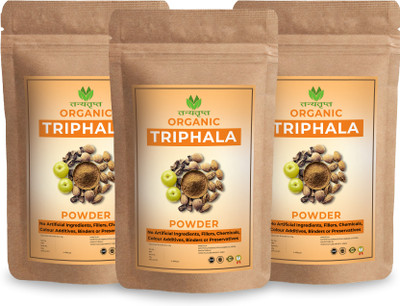 Tanyatrapt Triphala Powder | Ayurvedic Support for Gut & Immune Health | No Additives(Pack of 3, 300 g)