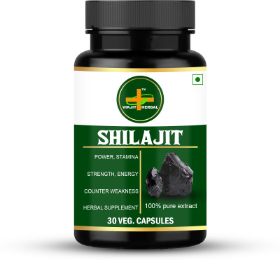 VIKJIT HERBALS SHILAJIT CAPSULE For Strength, Power & Stamina(30 Capsules)