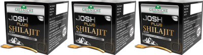 Greeniche Premium Josh Plus Shilajit Resin for Strength, Power & Stamina | 20g(Pack of 3, 60 g)