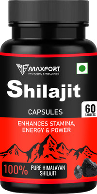 Maxfort natural Shilajit capsule Ayurvadic stamina booster for man(60 Capsules)