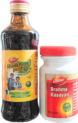 Dabur SHANKHPUSHPI 115ML+BRAHMA RASAYAN (INCREASE MIND POWER)(115 ml, 200 g)
