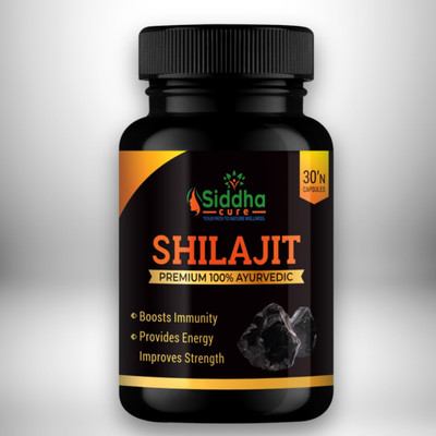 Siddha cure Himalayan Shilajit Capsules – Strength, Focus & Endurance Support(30 Capsules)