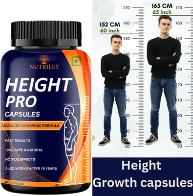 NUTRILEY height gainer capsules for women & men(60 Capsules)