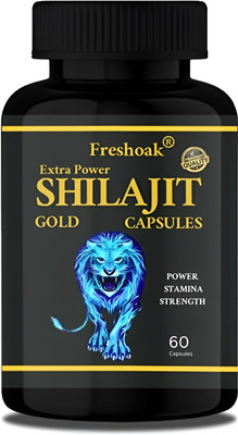 freshoak Premium Shilajit Capsules For Your Stamina & Power | With Gold Effect |(60 Capsules)