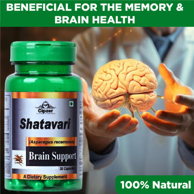 CIPZER Shatavari 30 Capsules For Brain Health, Memory Boost & Mental Clarity Support(30 Capsules)