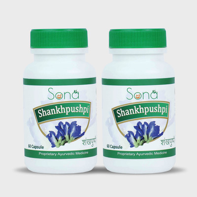 SONA HEALTH CARE Shankhpushpi Pure Extract 500mg Help in Memory-60 Capsules(Pack of 2, 120 Capsules)