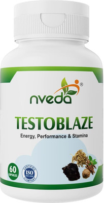 Nveda Testoblaze for Men, Supports Strength & Stamina(60 Capsules)