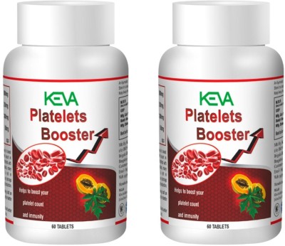 KEVA Platelets Booster Tablet Helps to Improve Platelet Count & Immunity (Pack Of 2_(Pack of 2)