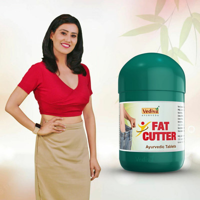 VEDIVA Fat Cutter Ayurvedic Tablets to reduce extra fats 60 Tablets(60 Tablets)