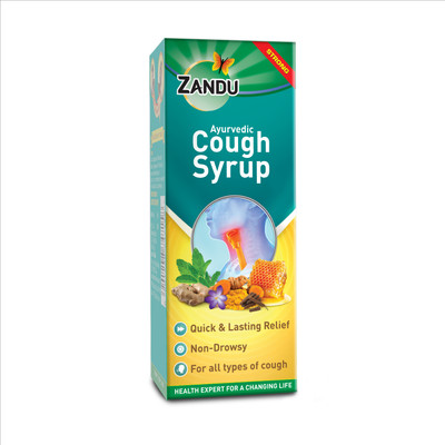 ZANDU Ayurvedic Cough Syrup |Get Relief from Dry & Wet Cough | Non-Drowsy Formula(200 ml)