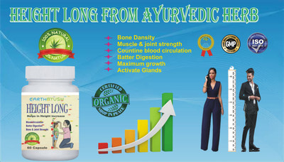 earthayush HEIGHT LONG Helps In Height Increase & Bones Growth ,_Pack of 1 , 60 Capsule(60 Capsules)