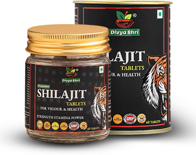 Divya Shri Shilajit Capsule with Pure Shilajit Extract Improves Performance, 60 Capsule(60 Capsules)