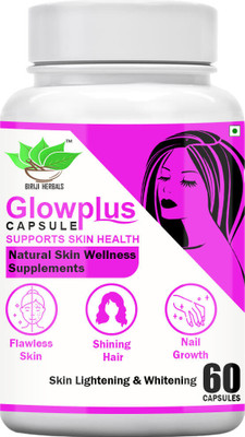 BIRJI HERBALS GlowPlus Capsule(60 Capsules)