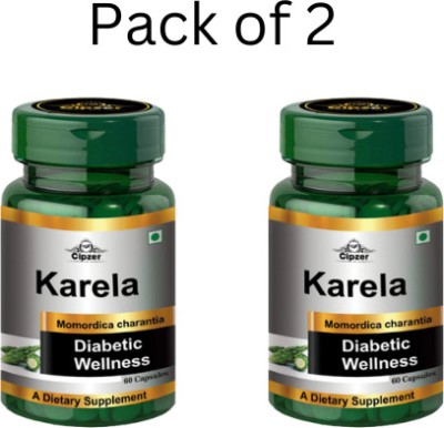 CIPZER Karela Capsule-Helps in regulating bloodsugar andmetabolism(Packof2)-120Capsules(Pack of 2)